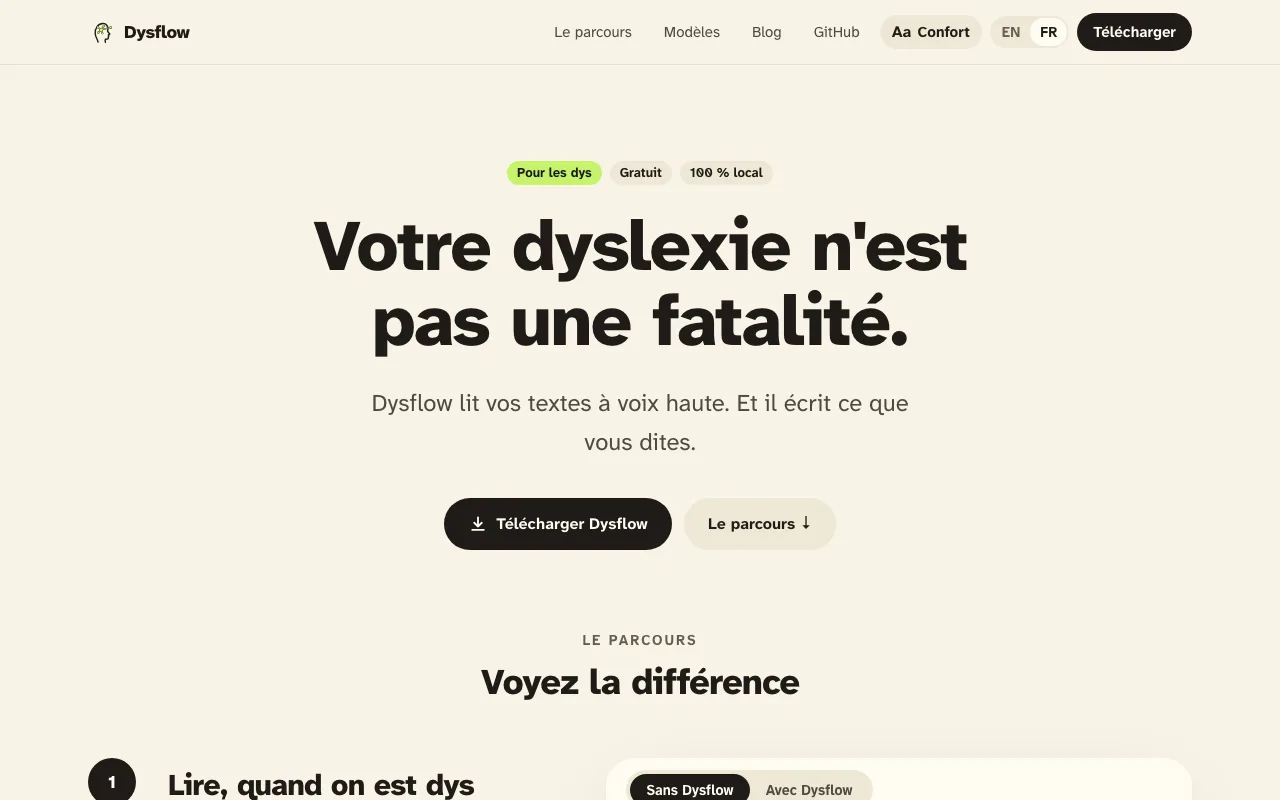 Aperçu du site Dysflow